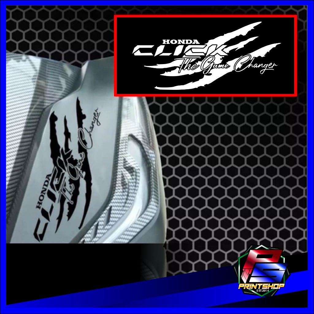 HONDA CLICK Game Changer Scater Sticker For Motorcylce Waterproof Cut ...