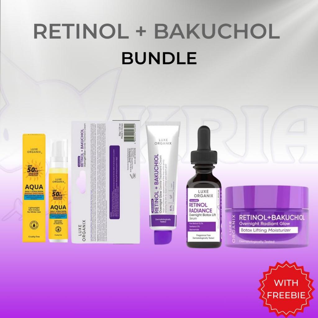 LUXE ORGANIX Retinol + Bakuchiol Ultimate Glow Set | Serum