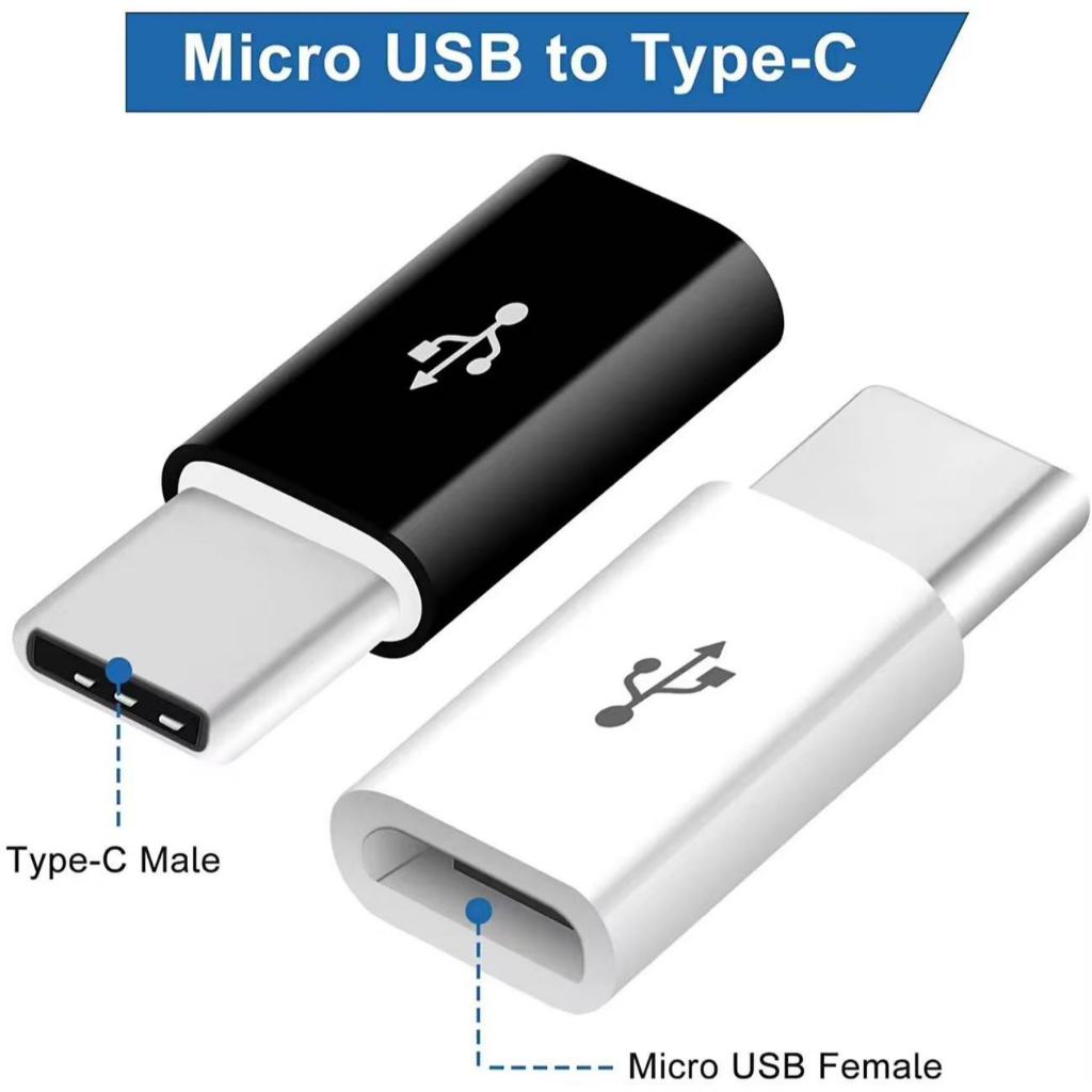 Micro USB to Type C Adapter,OTG Converter for Fast Charging & Data Sync ...