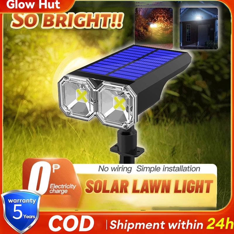 LED Solar Lights Outdoor Lighting Lawn Lights IP65 Waterproof Spotlight ...