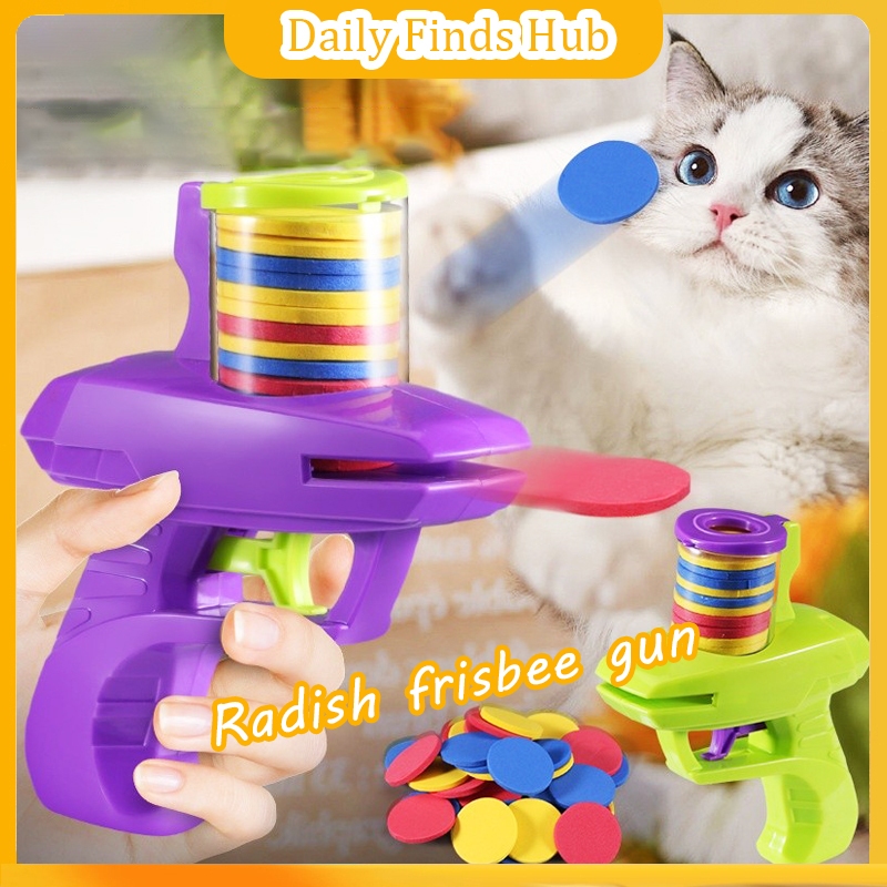 UFO Flying Saucer Toy Gun with Soft Bullet Mini Flying Disc Toy Kids ...