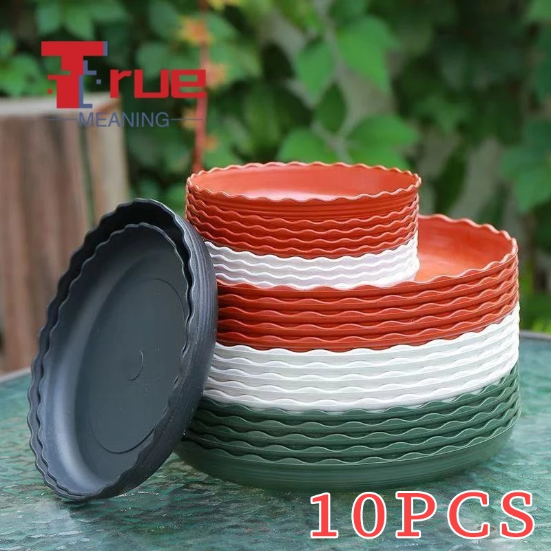10PCS Plastic Catch Plate Flower Pot Seedlings Plant Saucer Premium ...