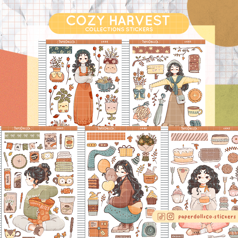 Cozy Harvest | Collection Sticker | c442 c443 c444 c445 c446 | Fall ...