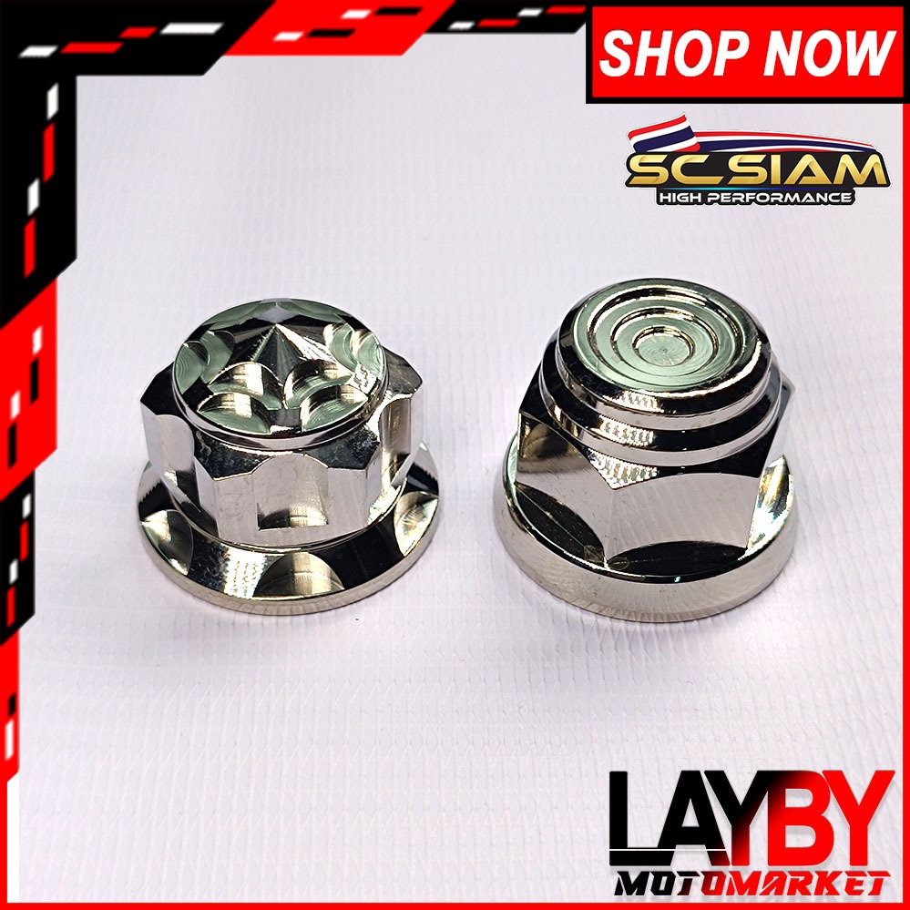 SC SIAM REAR NUT CNC CONCAVE CLICK / NMAX / PCX / MIO / ADV / AEROX ...