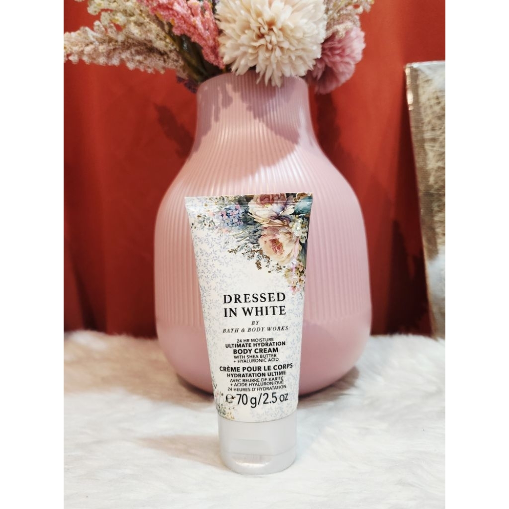 dressed in white bath and body works Cabana Life | Pink Red Coverluxe Off the Shoulder Dress main image 0