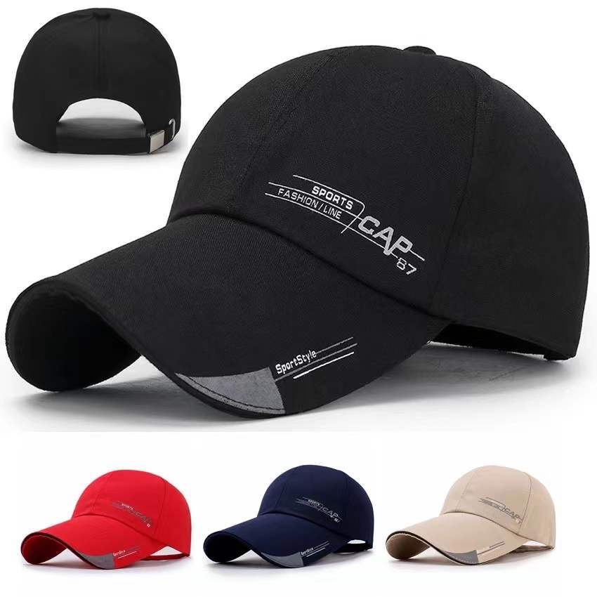 Black Plain Metal Adjust Cap Fashion Hats Outdoor Bull Caps Close ...