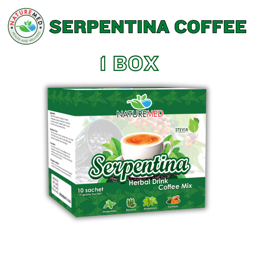 1 Box NatureMed SERPENTINA Herbal Coffee (Anti-Diabetes - Low Sugar 21g ...