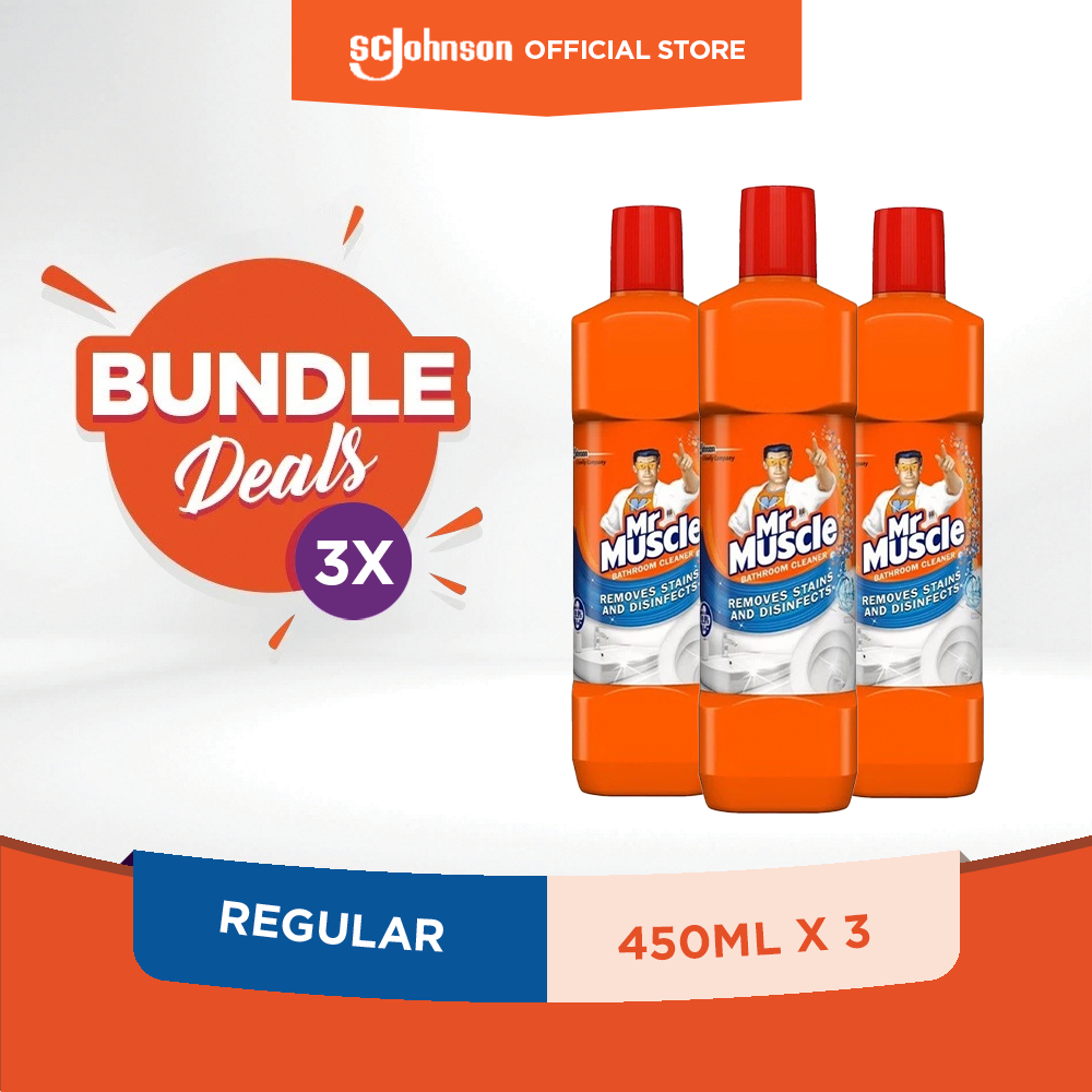 Mr. Muscle Bathroom Cleaner Regular Bundle – Hard Stain Remover & Glass ...