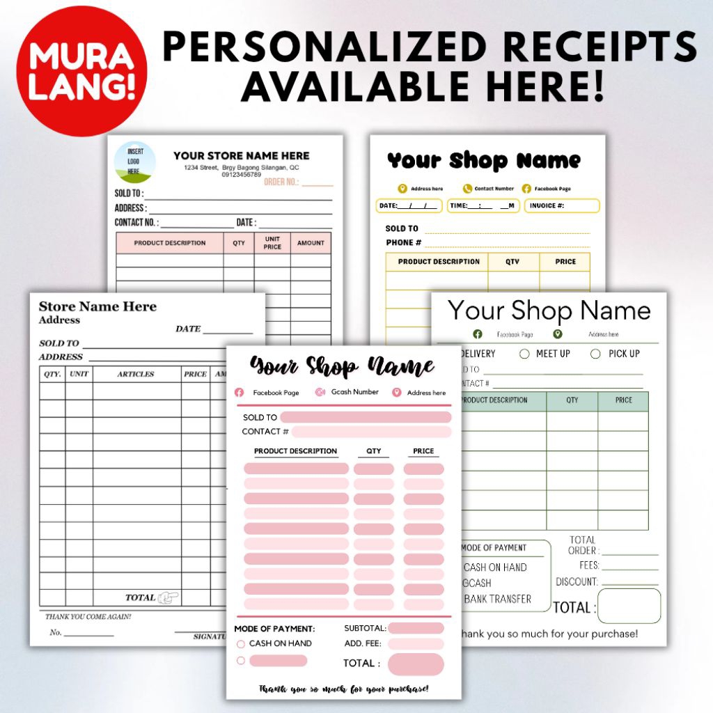 Shop resibo for Sale on Shopee Philippines
