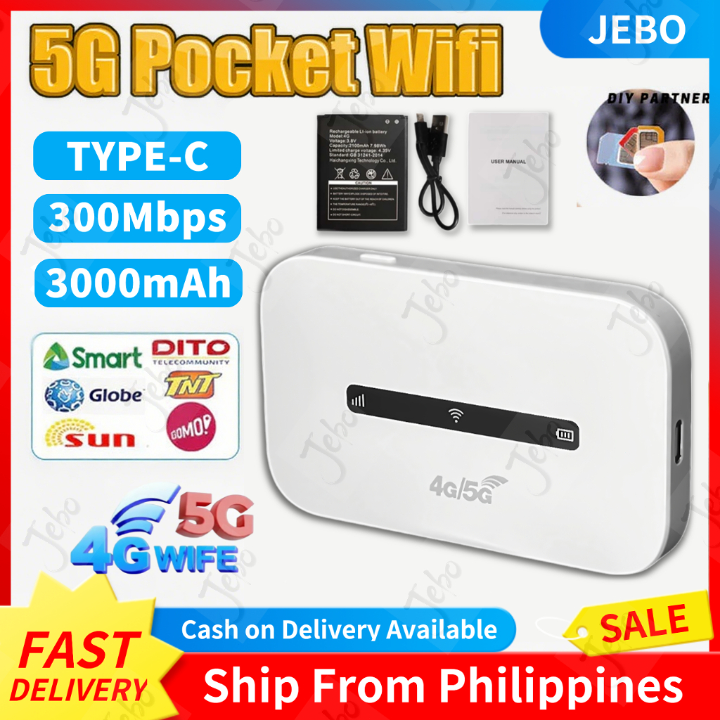3000mAh 5G WIRELESS ROUTER Pocket WiFi Openline 4G/5G LTE Hotspot ...