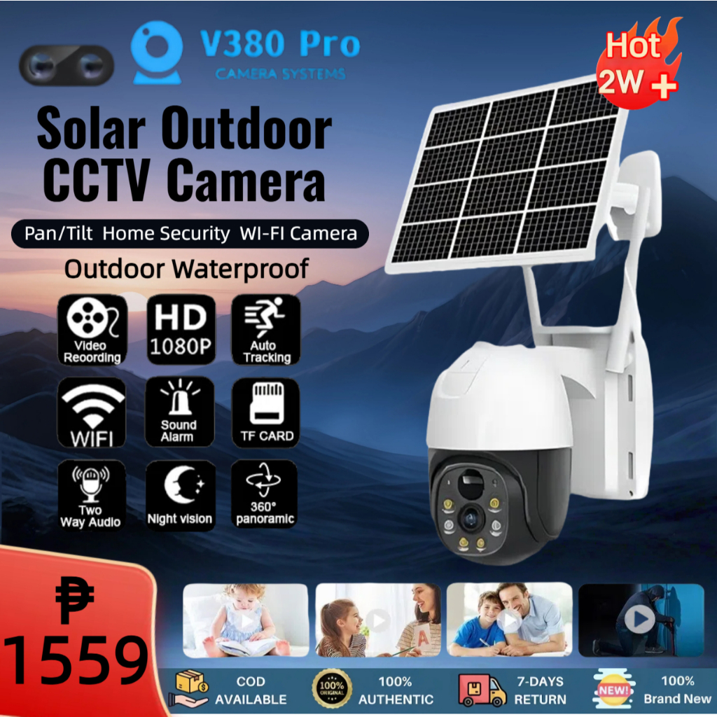 BUY 1 TAKE 1 V380 Pro Solar CCTV Camera Outdoor With Wifi Connect ...
