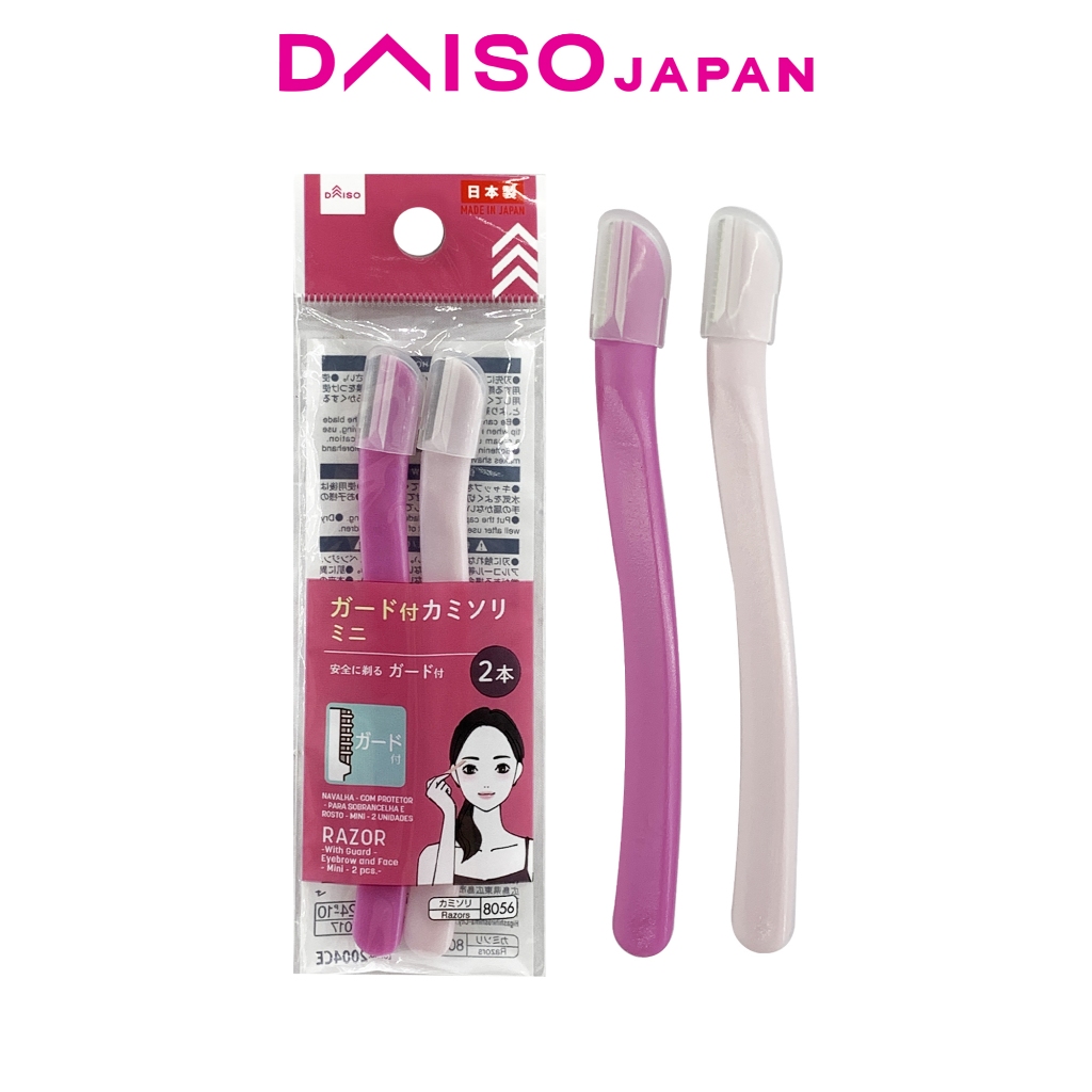 Daiso Eyebrow & Face Mini Razor with Guard (2pcs) | Shopee Philippines