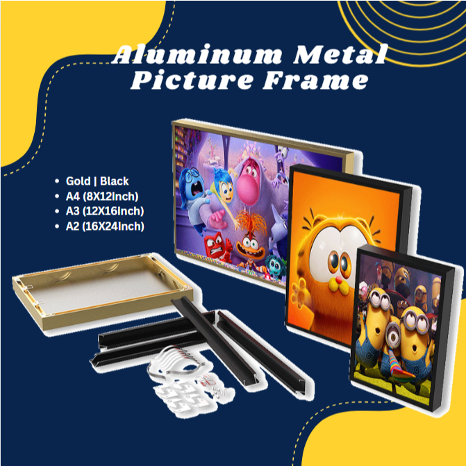 Wall Decor Canvas Floater Frames – DIY Aluminum Kit in Gold or Black ...