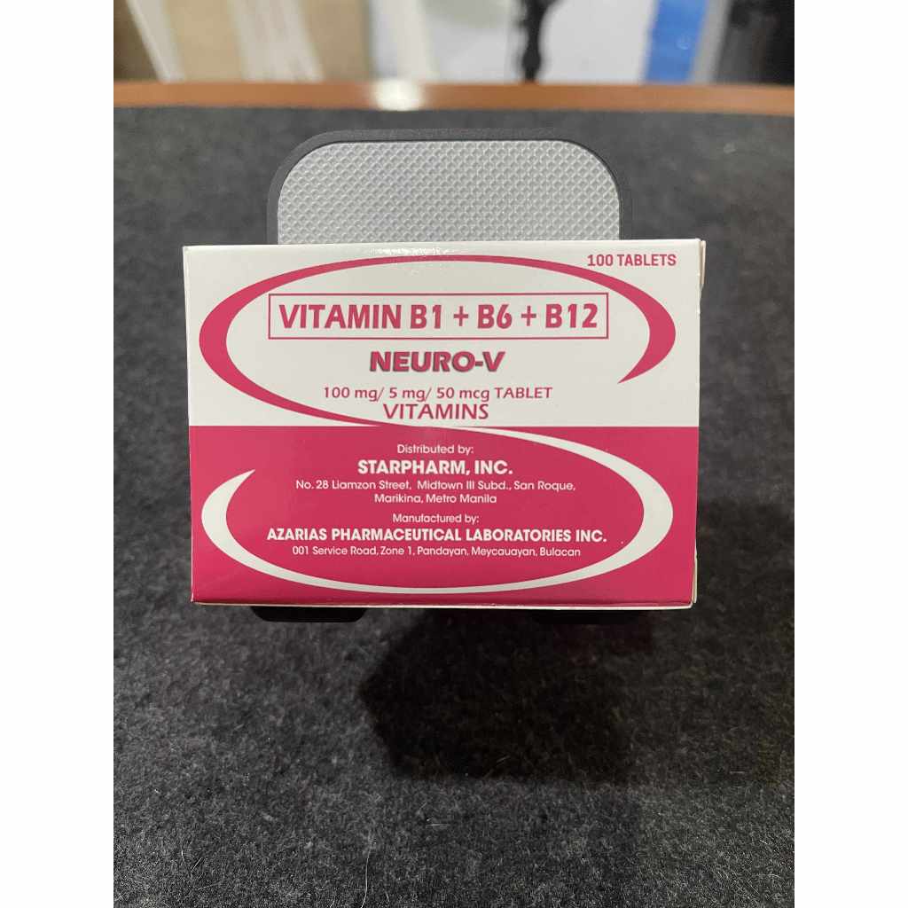 NEURO-V Vitamin B1+B6+B12 B-complex 100 Tablet | Shopee Philippines