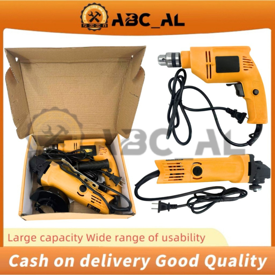 2Pcs Grinder With Drill Set（Yellow) | Shopee Philippines