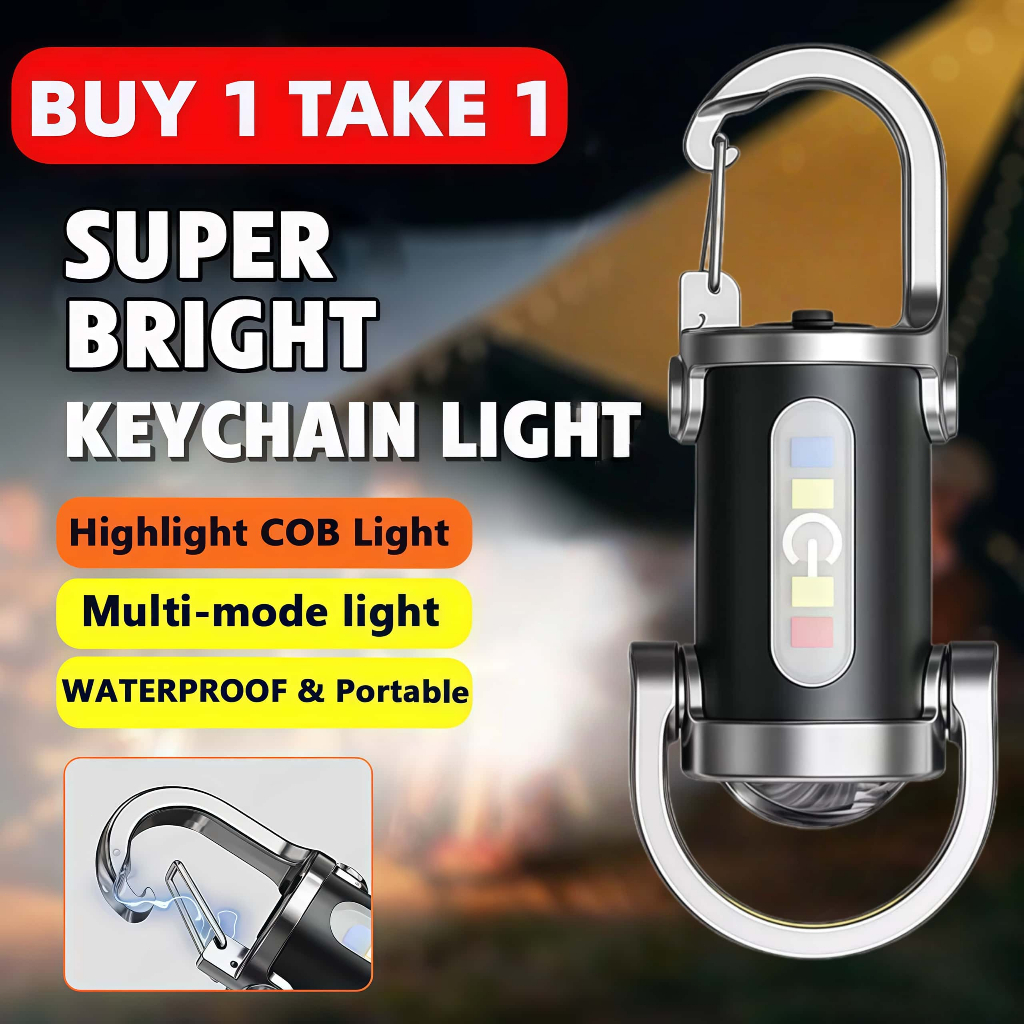 Keychain Flashlights EDC Mini Flashlights COB Keychain Work Light ...