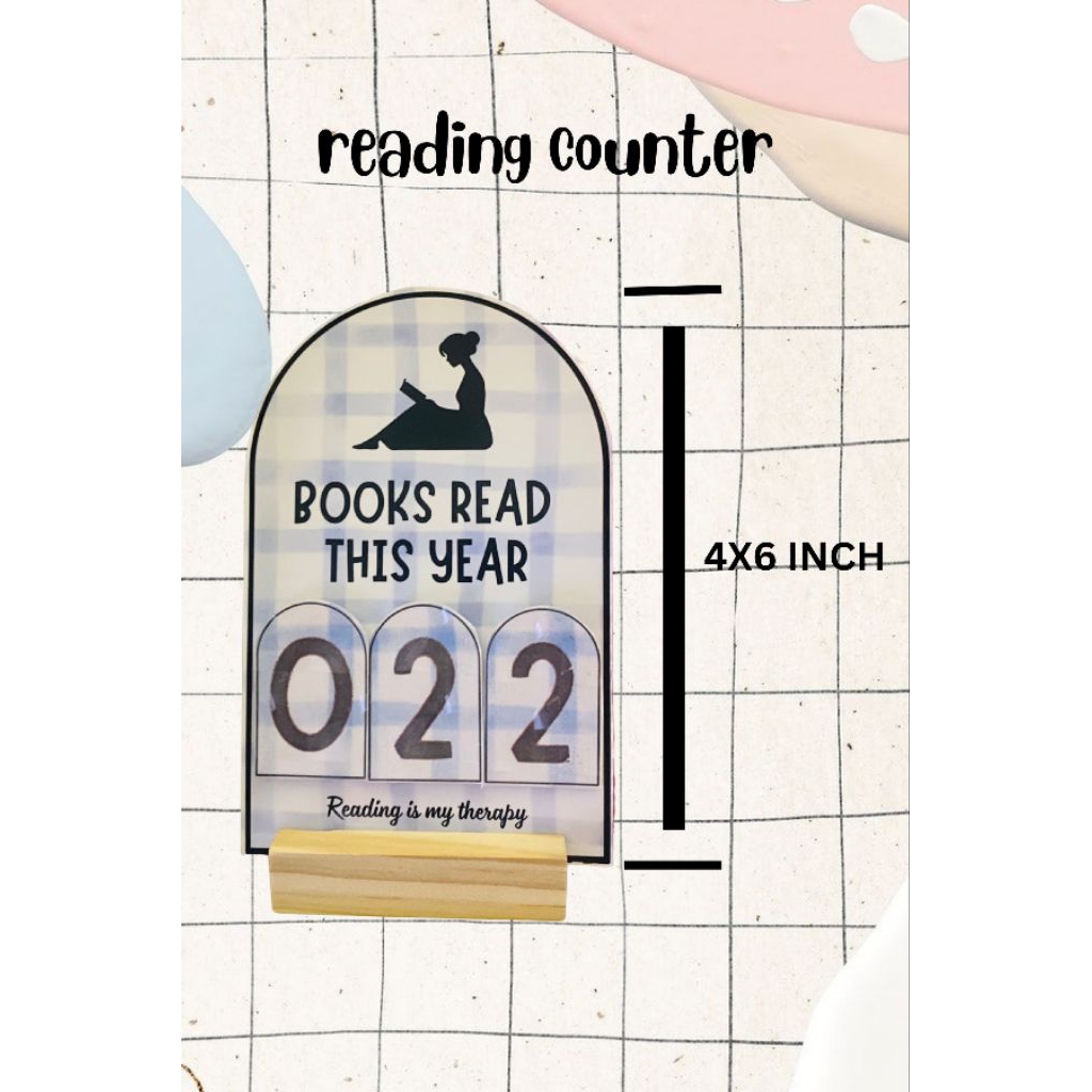 PERSONALIZE READING COUNTER 4X6 INCH | Shopee Philippines