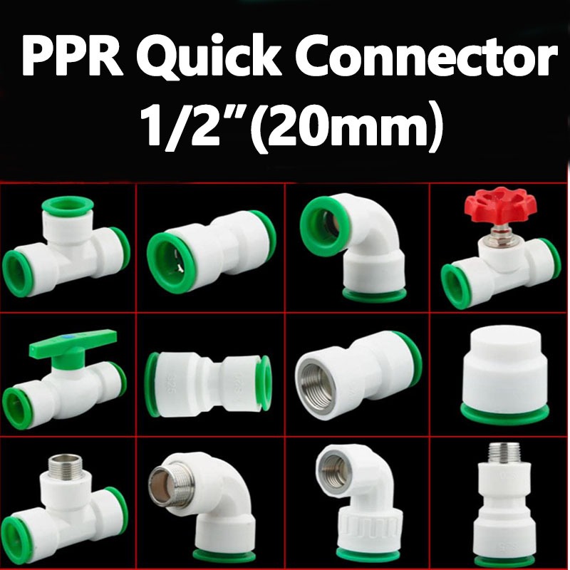 PPR Quick Connector 1/2 3/4 1 Inch | No Heat Welding | Easy Install ...