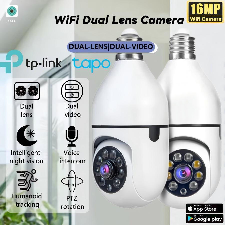 BUY 1 TAKE 1 TP-LINK Bulb CCTV Camera Dual Lens Full Color Night Night ...