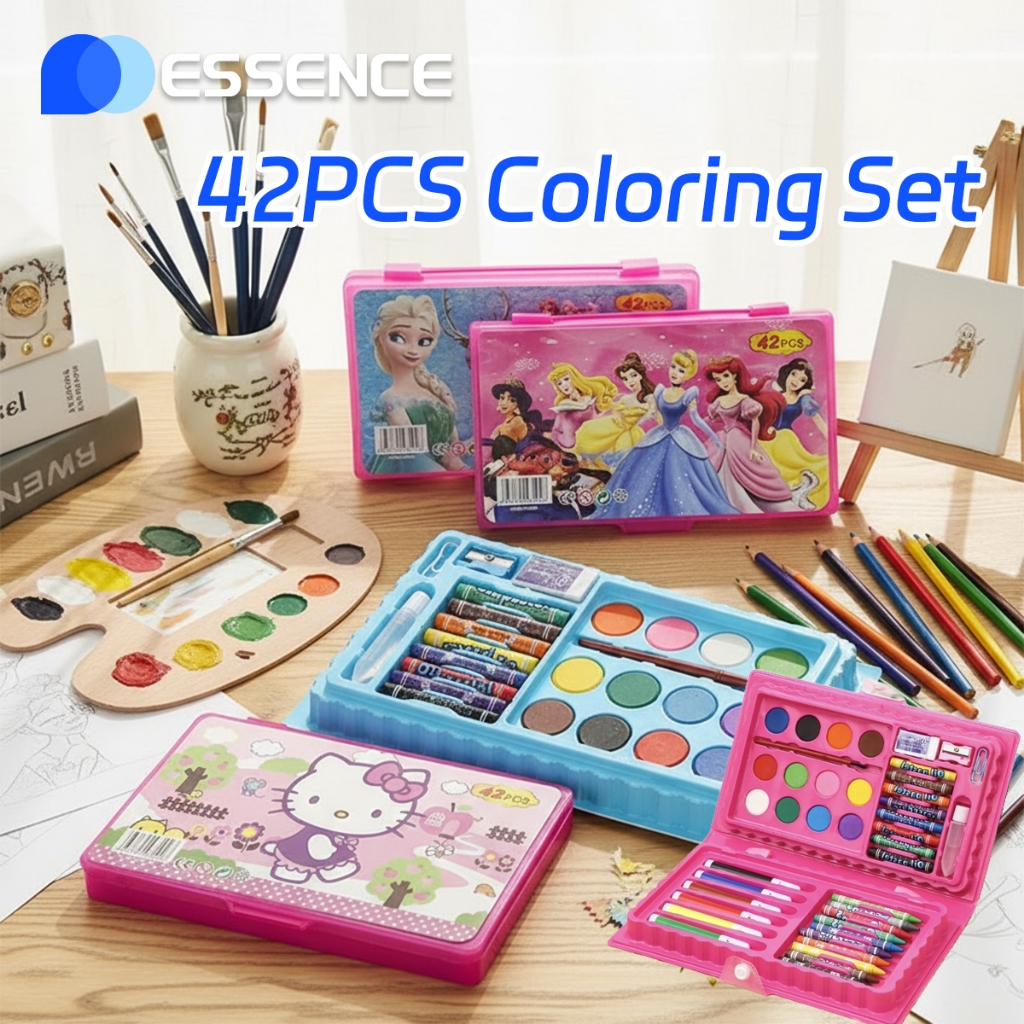24/42pcs Kids Coloring Set Painting Water Color Crayon Drawing Sets Art ...