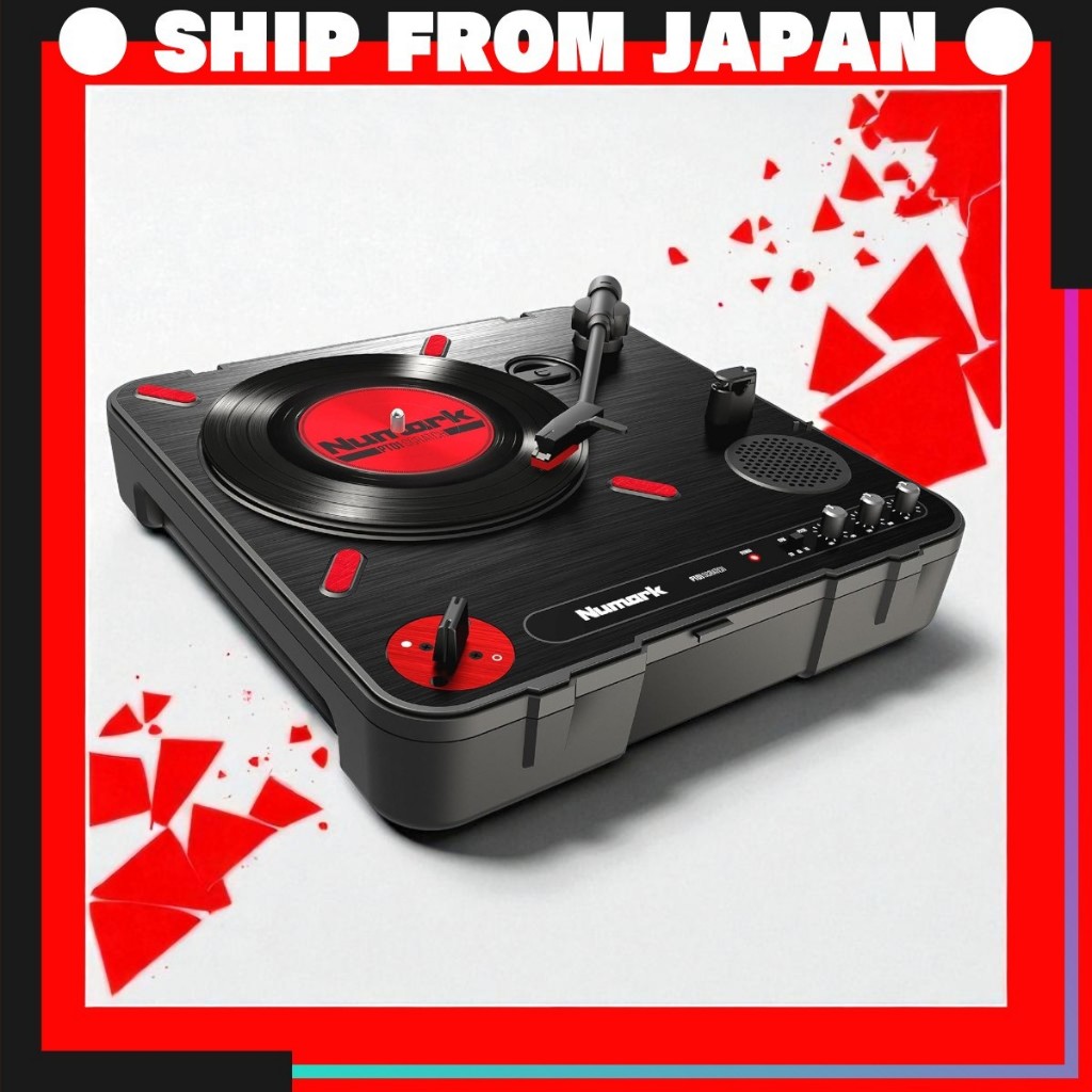 Turntable Numark PT01 Scratch, Portable DJ Deck with Built-in Speaker ...