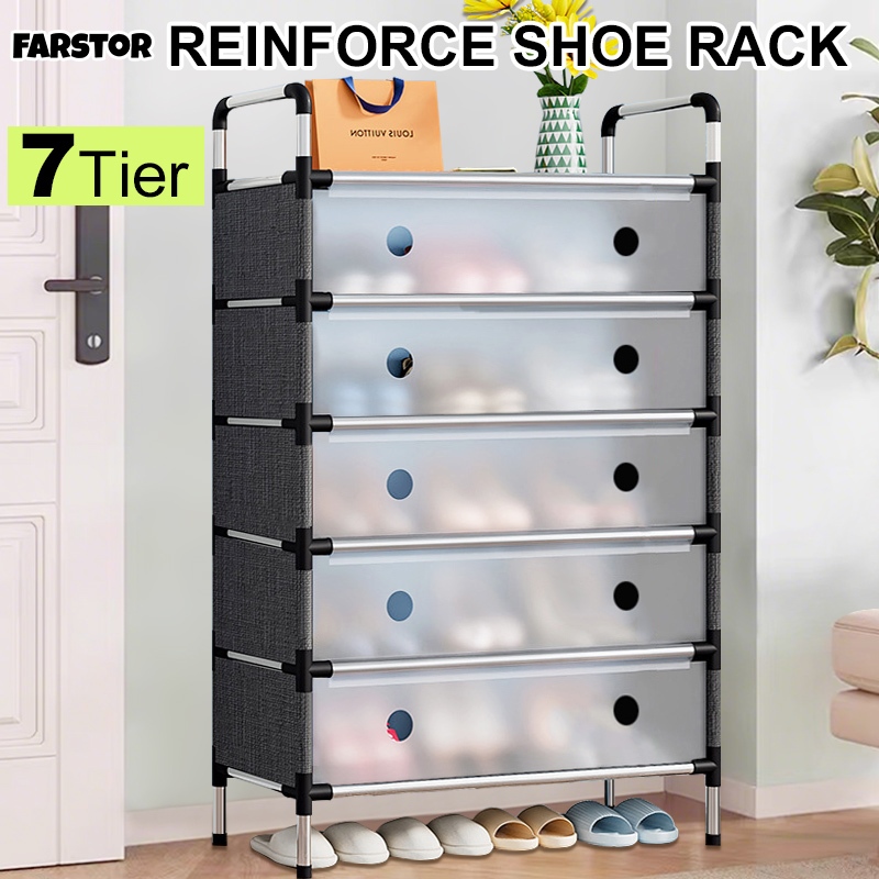 3/4/5/6/7 layers shoe rack with cover multifunctional storage shoe rack ...