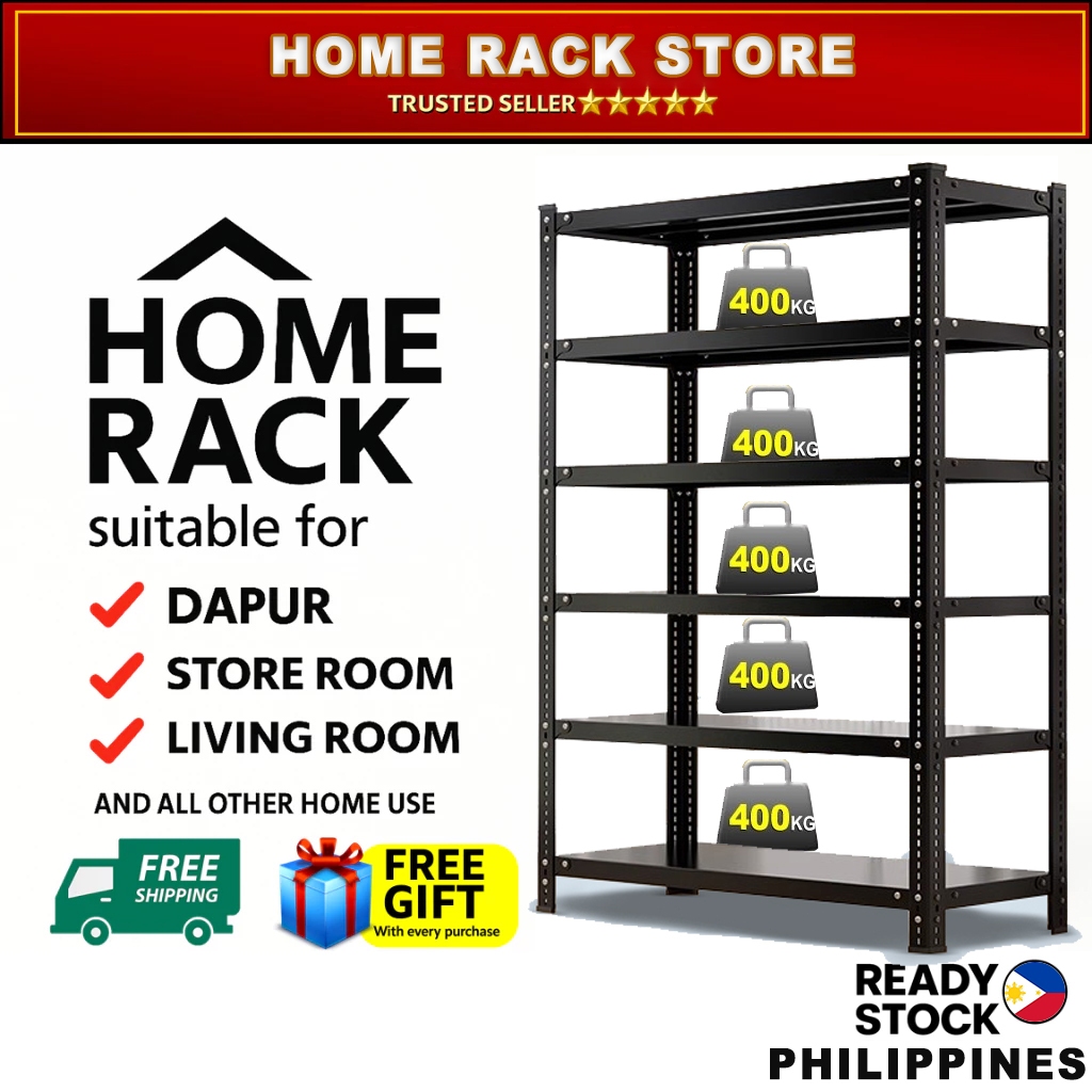 6 Layer Metal Rack Organizer Storage 180cm Boltless Rack Adjustable ...