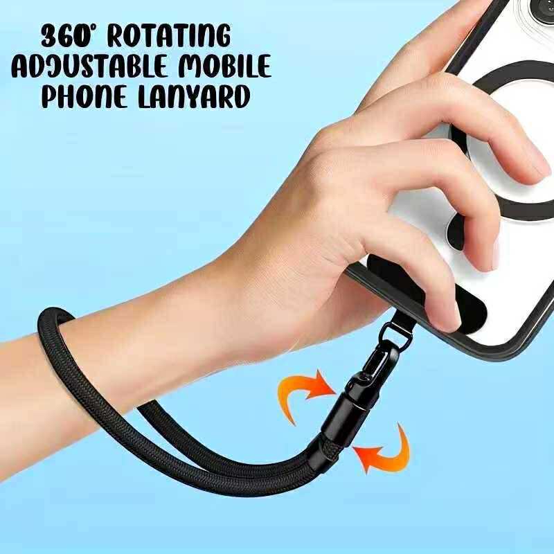 1pc Rotation Anti-Tangle Phone Lanyard - 360°Adjustable Wrist Strap ...
