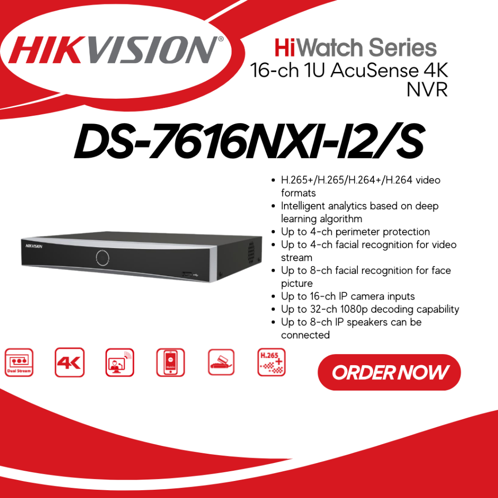 Hikvision NVR DS-7616NXI-I2/16P/S – Registratore Di Rete Professionale Per Sistemi Di Videosorveglianza - 5