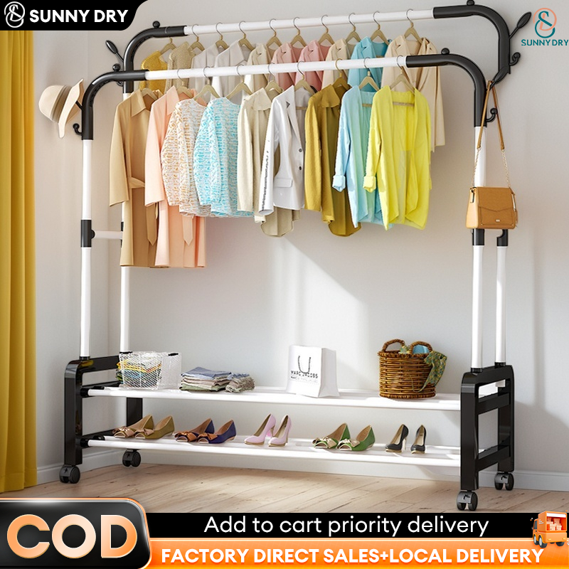 Clothes Rack Sampayan Multifunctional Clothes Hat Rack Stainless Steel ...