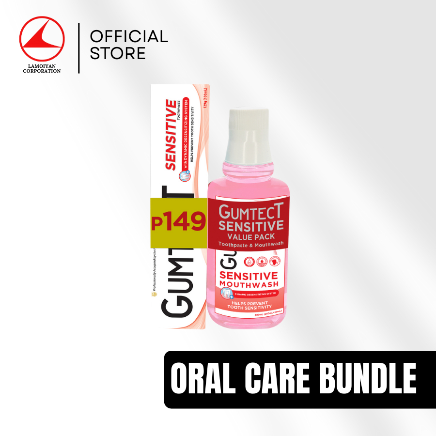 Gumtect Sensitive Mouth Care System Toothpaste (100ml) & Mouthwash ...