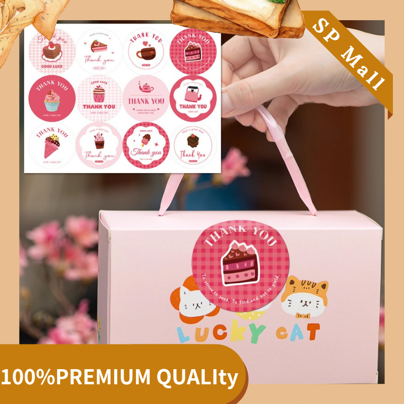 120 Pcs Cute Round Cake Baking Sealing Sticker DIY Decoration Gift ...