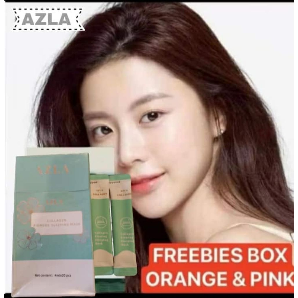 1 AZLA COLLAGEN SLEEPING MASK GEL with pink and Orange Box | Shopee ...
