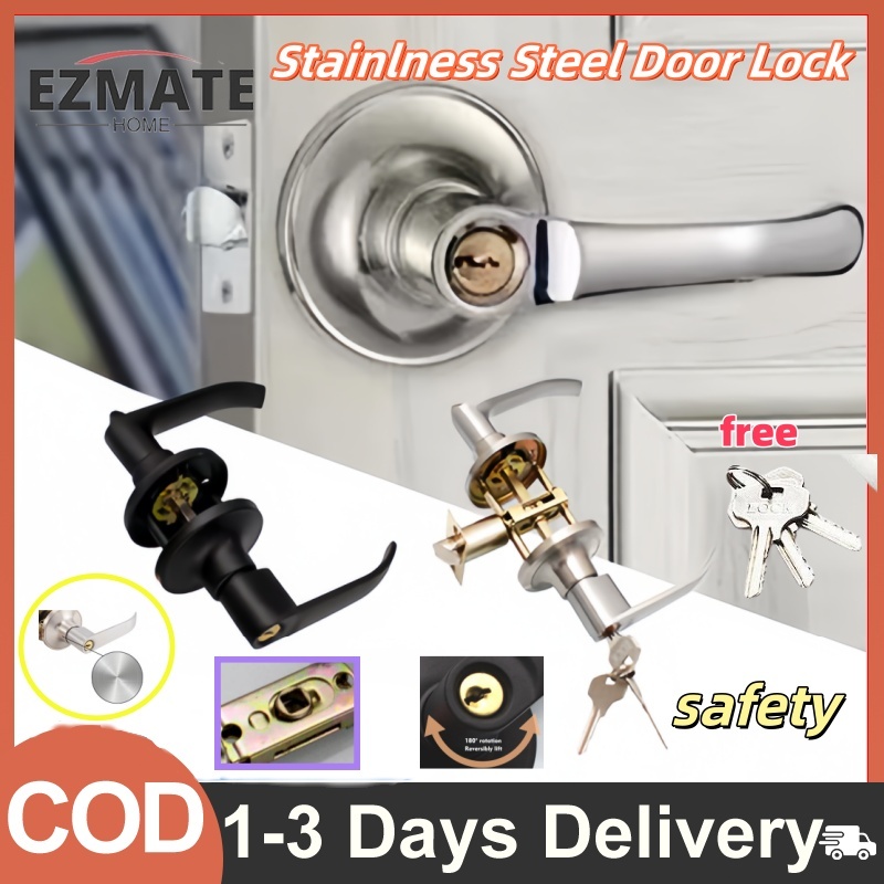 Door Knob Lever Type Doorknob Door Lock Lever Mute Door Knob Lock Set ...
