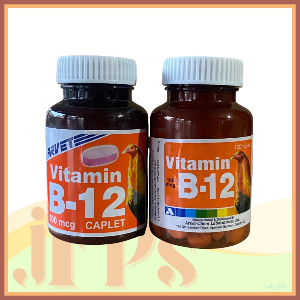 ARVET VITAMIN B12 CAPLET (HABA) & TABLETS (BILOG) | Shopee Philippines