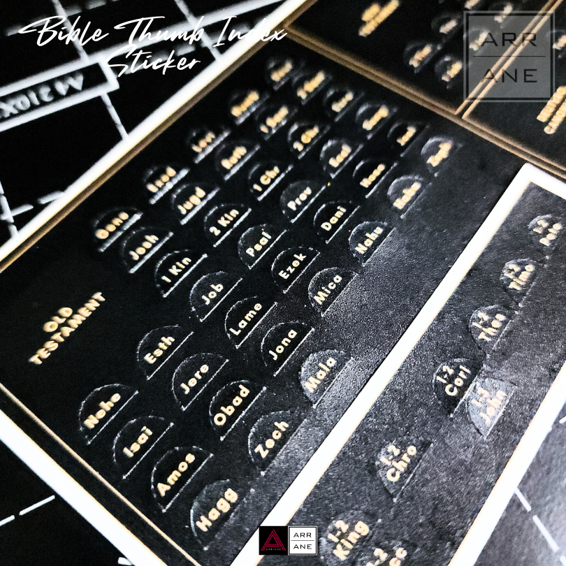 ENGLISH Bible Thumb Index Stickers Replacement Self Adhesive Vinyl ...