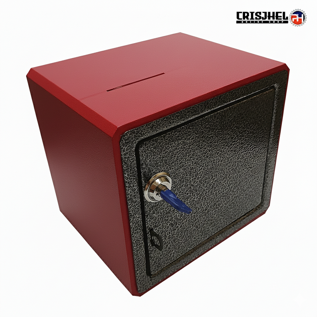 Mini red alkansya vault box multi purpose safety box | Shopee Philippines
