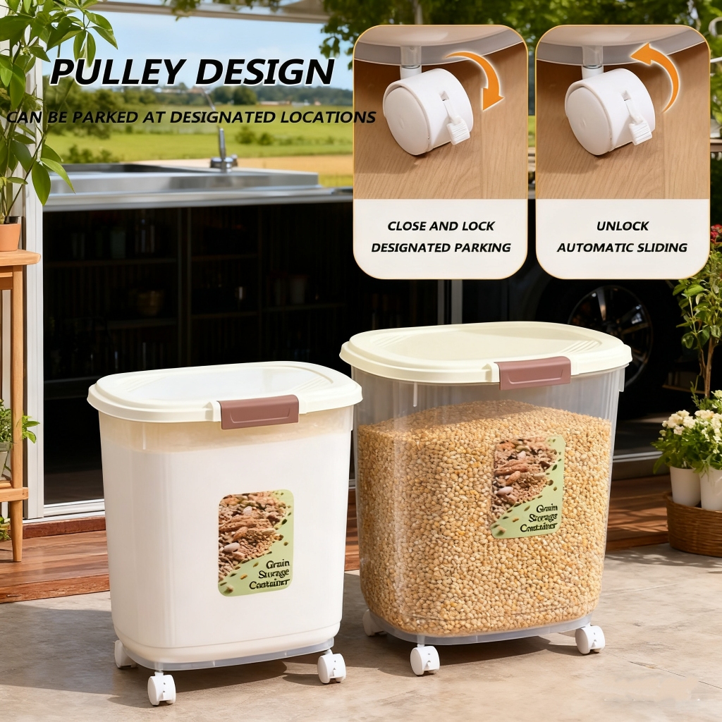 rice dispenser rice storage rice container aesthetic Food Storage with ...