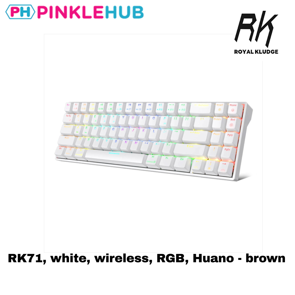 Royal Kludge RK71, white, wireless, RGB, Huano - brown | Shopee Philippines