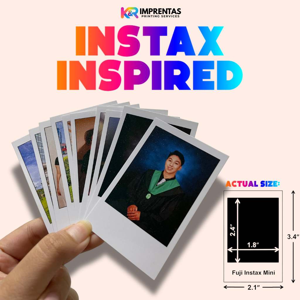 10 PCS Instax Inspired Customized Personalized Photo Print | Shopee ...