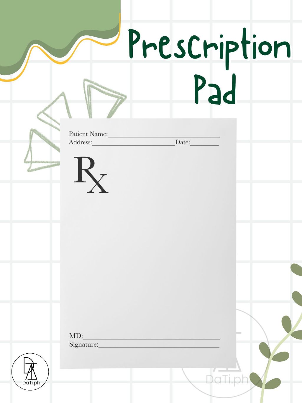 Generic RX Pad / Prescription Pad / Medical Certificate / Laboratory ...