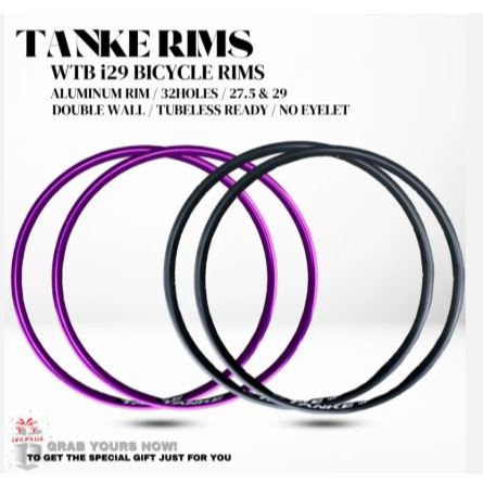Tanke Rims WTB-CQ-27.5/29 Black/Purple New 32 Holes Alloy | Shopee ...