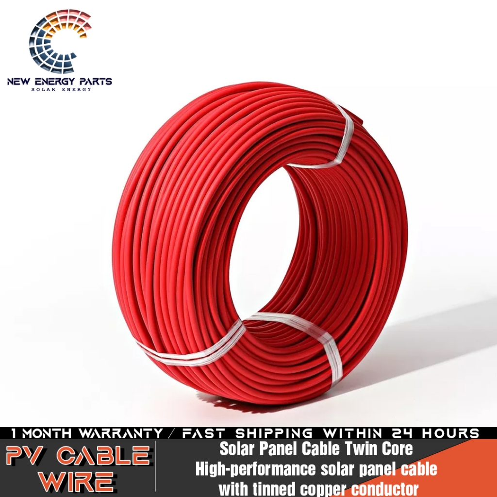 DOUBLE CORE (4mm 6mm) PV Cable - SIlicone Wire DC Connector (1METER PER ...
