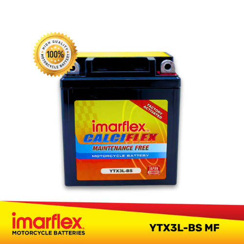 Imarflex Calciflex YTX3L-BS Battery (WET Charged) for BARAKO 175A (Kick ...