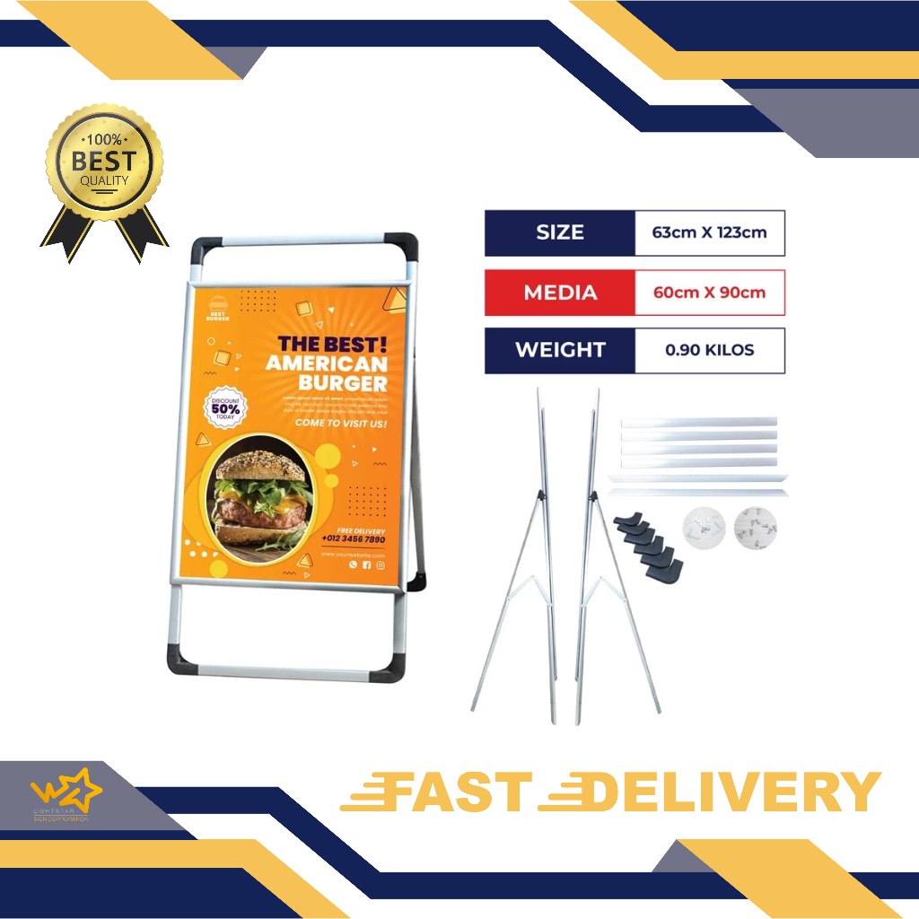 Single Slide Poster Stand | for Advertising, Display Stand, Product ...