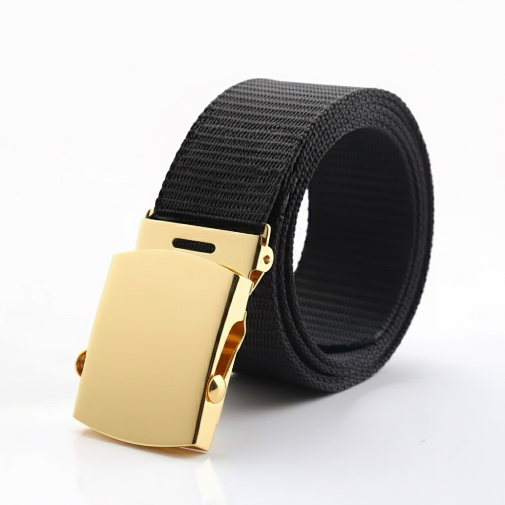 Garrison Belt Gold Automatic Buckle for Men and Women ROTC Marine CAT ...