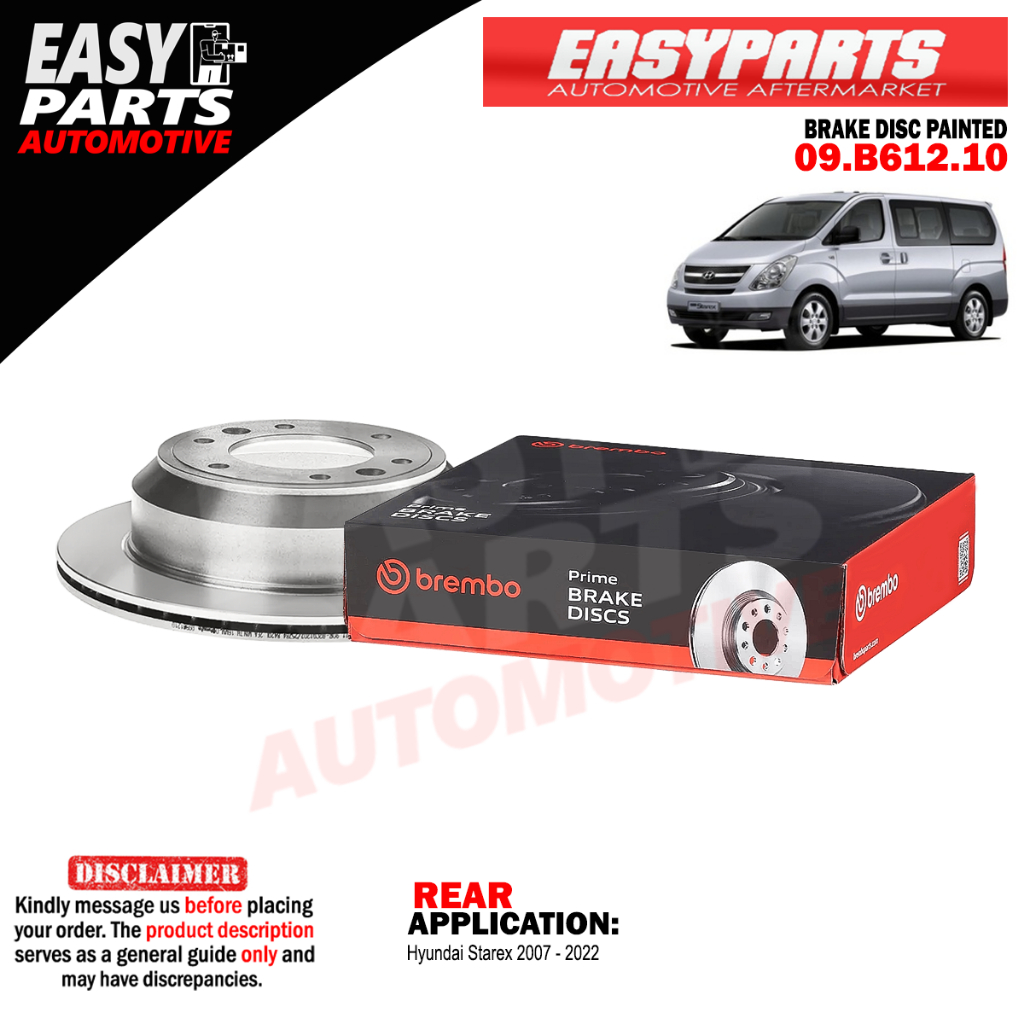 Brembo Rotor Disc 09.B612.10 Hyundai Starex Rear | Shopee Philippines
