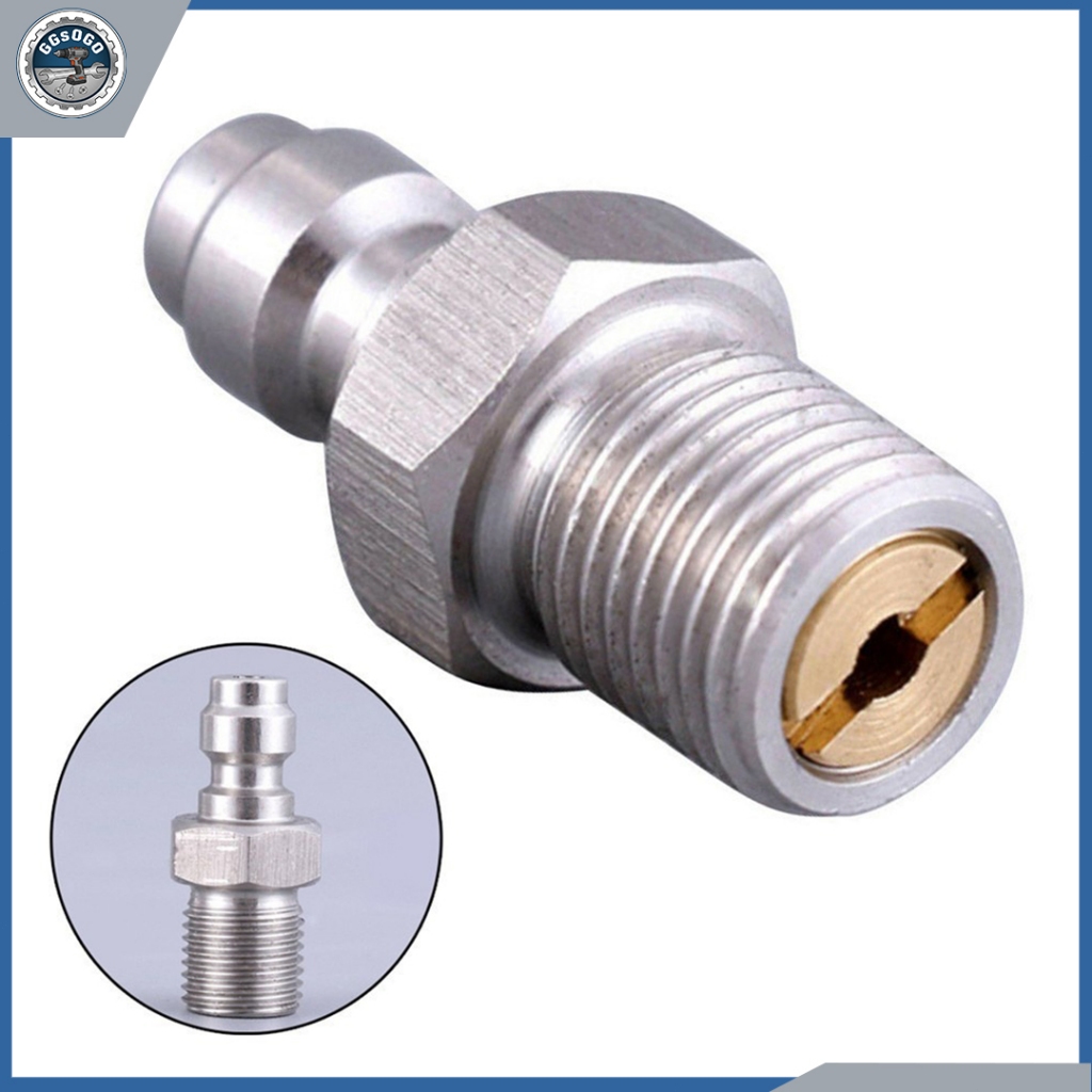 PCP 8mm Male Quick Coupler Fitting – 1/8 NPT Stainless Steel Fill Nipple Kit With O-Ring & Dust Cap
