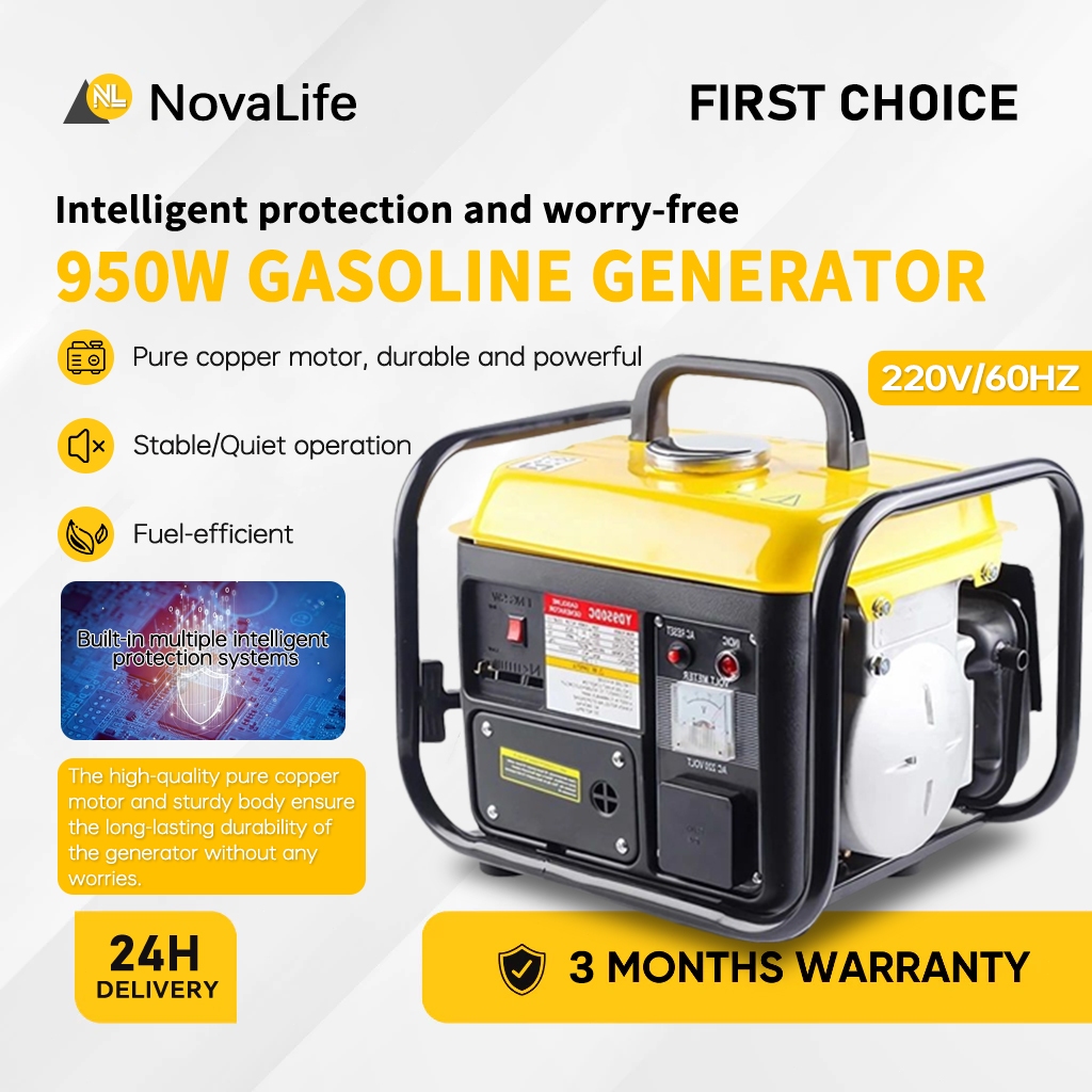 Portable Gasoline Generator Set 950W Household Outdoor Small Generator ...