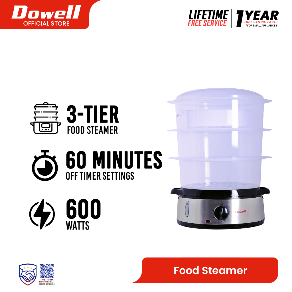 Dowell 3-Tier Electric Multi-Layer Food Steamer FS-13S3 | Shopee ...